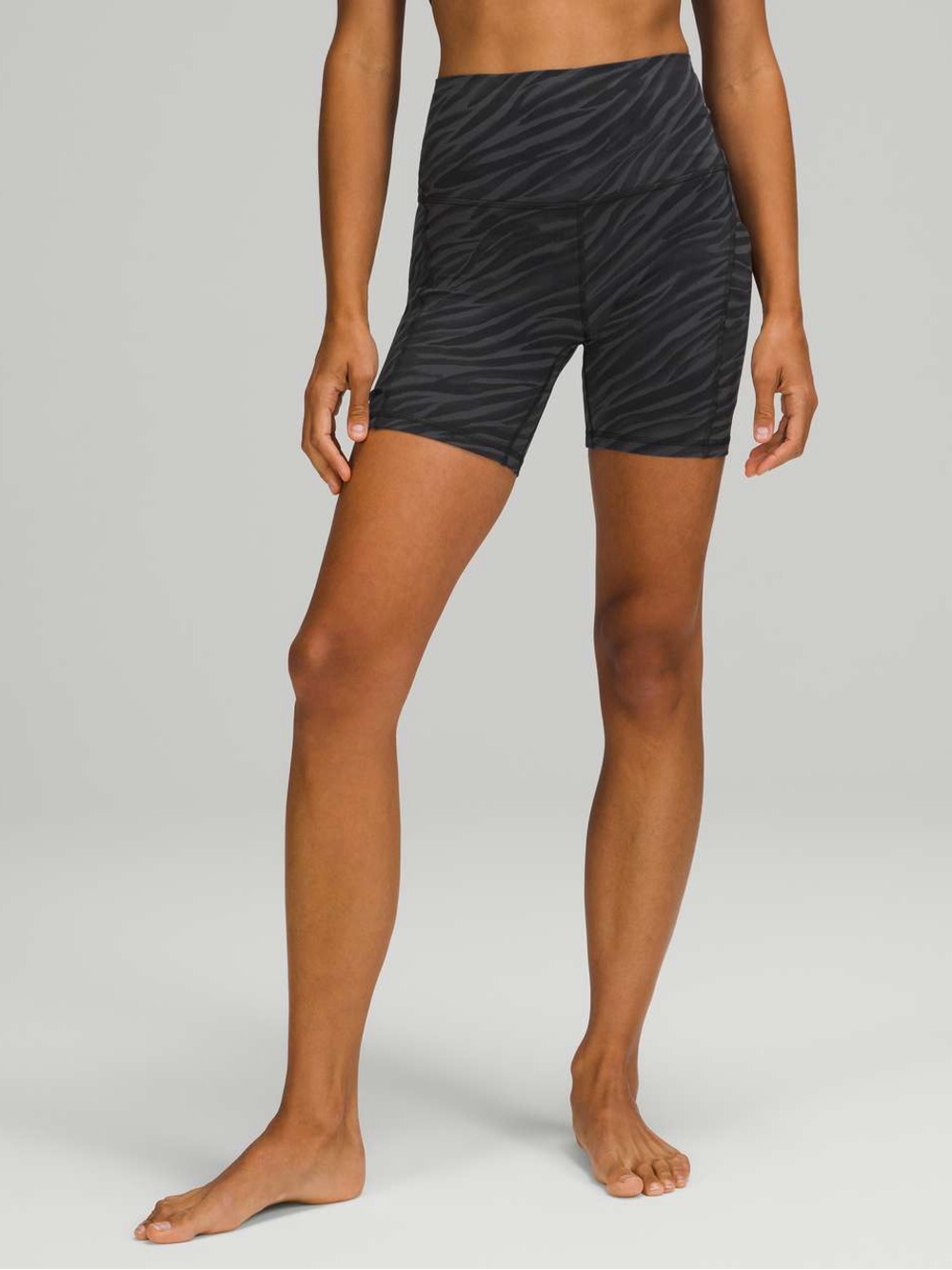 Lululemon Align High Rise Short 6" Pockets Tigre Camo Deep Coal Multi $68 Retail